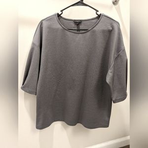 Gently Used Gray Ann Taylor Factory Blouse - Size L